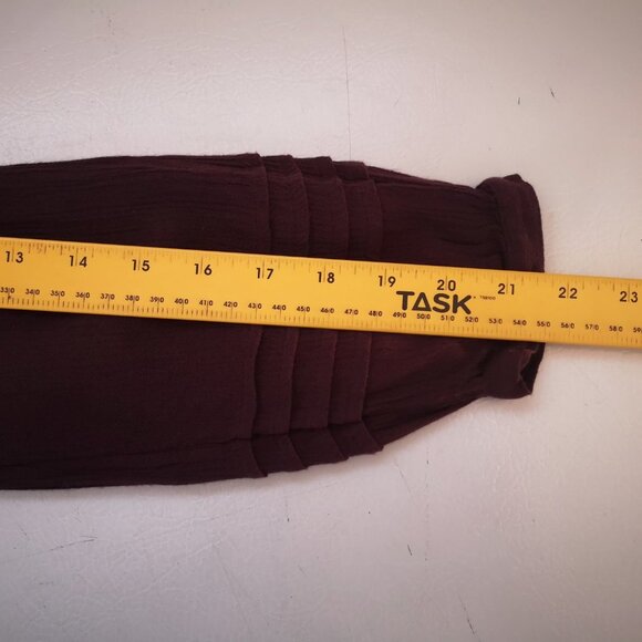 American Eagle Outfitters Ladies Burgundy Long Sleeves Blouse - Picture 13 of 14